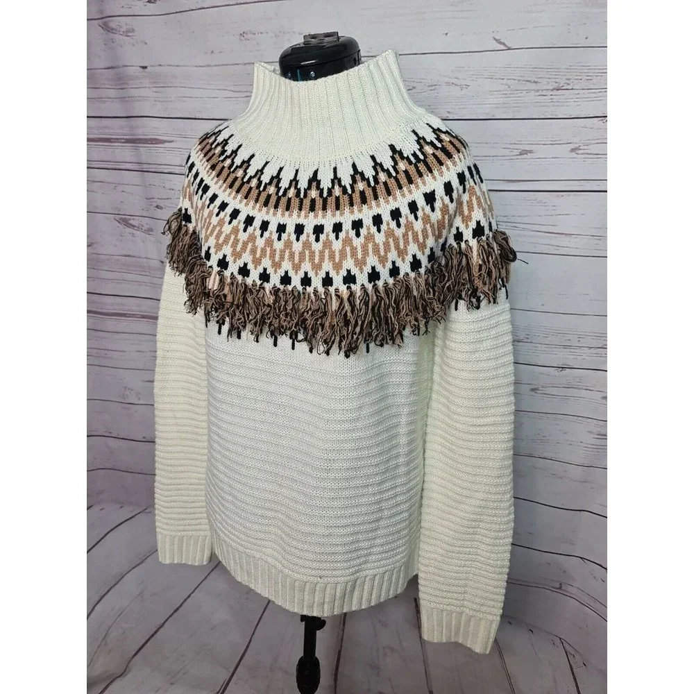 MINK PINK women size M 1980s retro style knitted jumper ugly sweater tassels - Picture 4 of 9